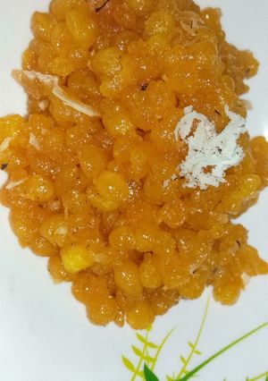 मीठी बूंदी (Meethi boondi recipe in hindi) रेसिपी मुख्य फोटो