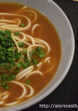 Une photo de Soupe de curry et nouilles Udon