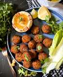 Falafel (Fried Chickpea Dumplings - Middle Eastern Snack)