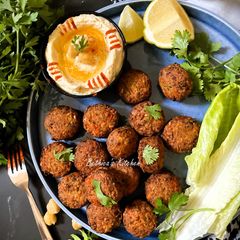A picture of Falafel (Fried Chickpea Dumplings - Middle Eastern Snack).