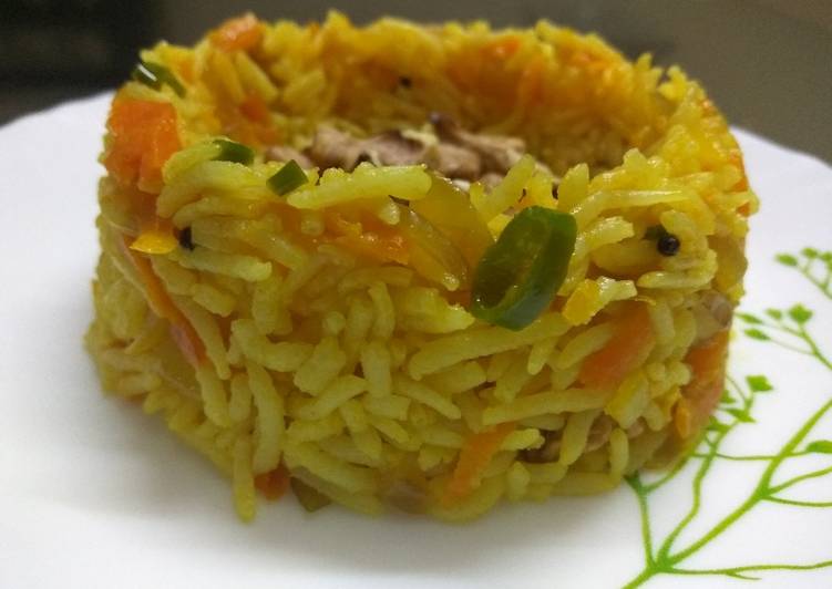 Recipe of Perfect Healthy carrot and Walnut rice for kids 👦lunch box👧