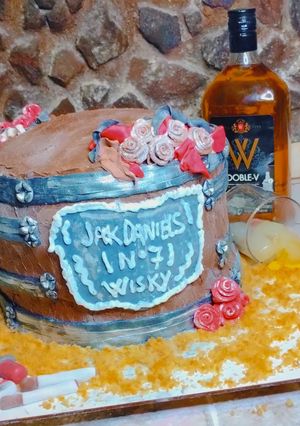 Una foto de Torta vintage, barril de whisky, para el Día del Padre!!