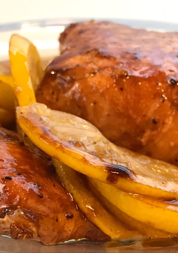 عکسی از دستور ماهی سالمون با سس ساده