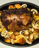 Lomo vetado con verduras al horno