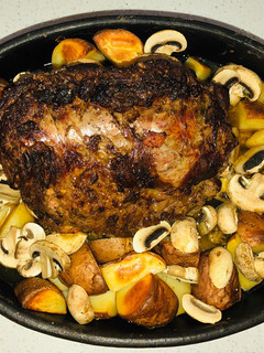 Una foto de Lomo vetado con verduras al horno