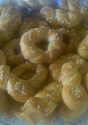 صورة لوصفة كعك مالح بالسمسم 😋😋😋