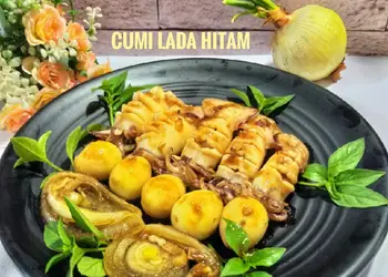 Cara Memasak Cepat 593.Cumi Segar Saus Lada Hitam Ala Warung