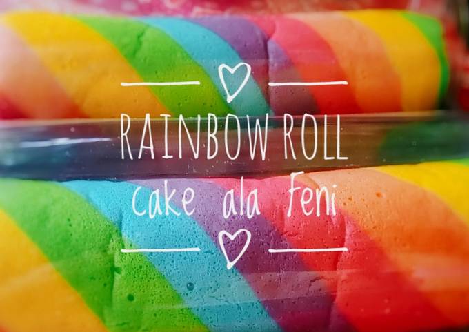 How to Prepare Perfect Rainbow roll cake ala Feni
