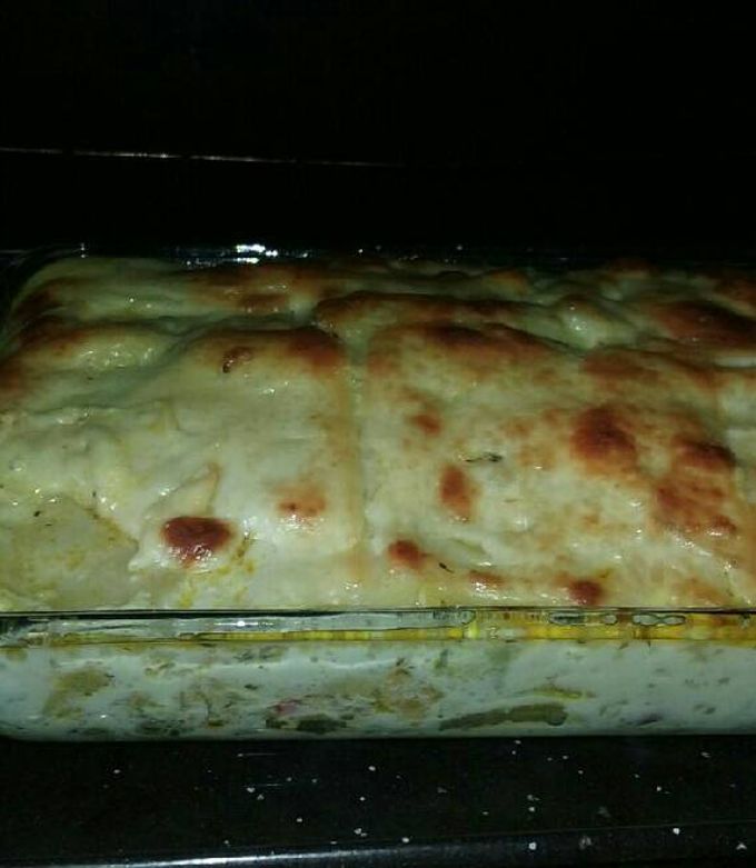 Una foto de Colchón de papas relleno de verduras