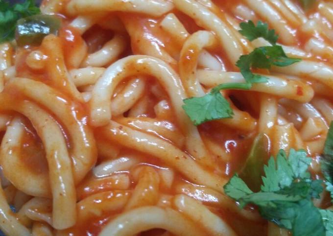 Spicy Chilli Spaghetti (Jain and Regular)