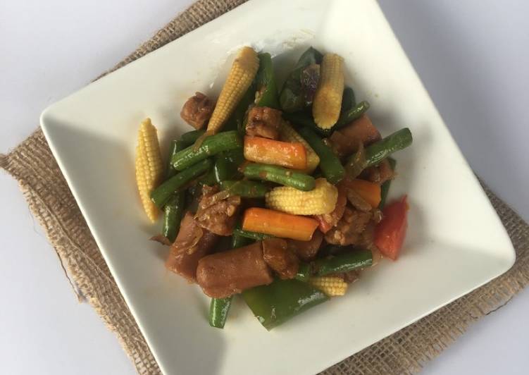 Bumbu Tumis sosis dan sayuran ala fe | Resep Membuat Tumis sosis dan sayuran ala fe Yang Paling Enak