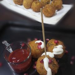A picture of Mexican rice cheez balls with desi twist.