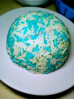 White n blue basmati rice ainihin hoton girkin