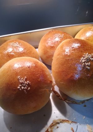 Gambar Burger Bun Homemade Lembut & Chewy