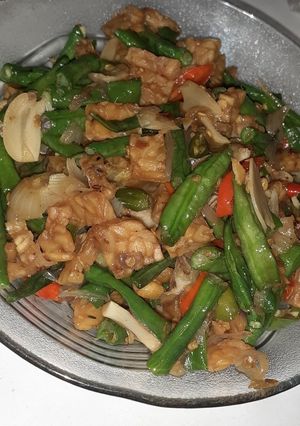 Foto resep Tumis Kacang Panjang mix Tempe