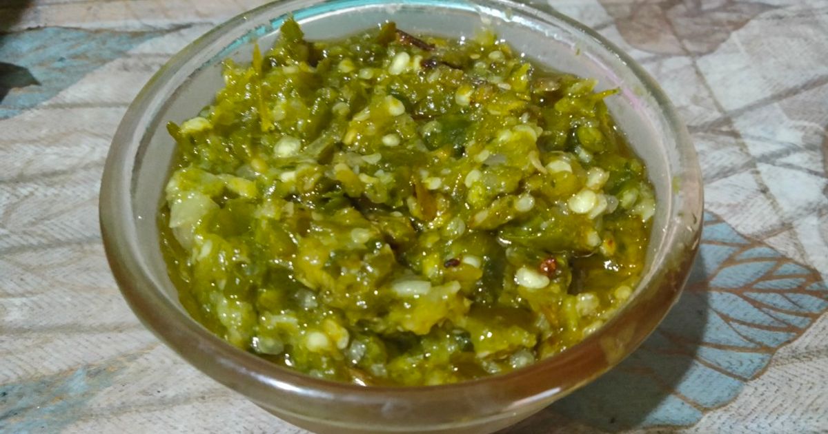 Sambal ijo (hijau) ala masakan Padang