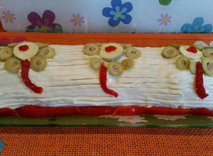 Foto principal de Pastel frío de pan de molde. Es muy fácil de hacer económico y está buenísimo