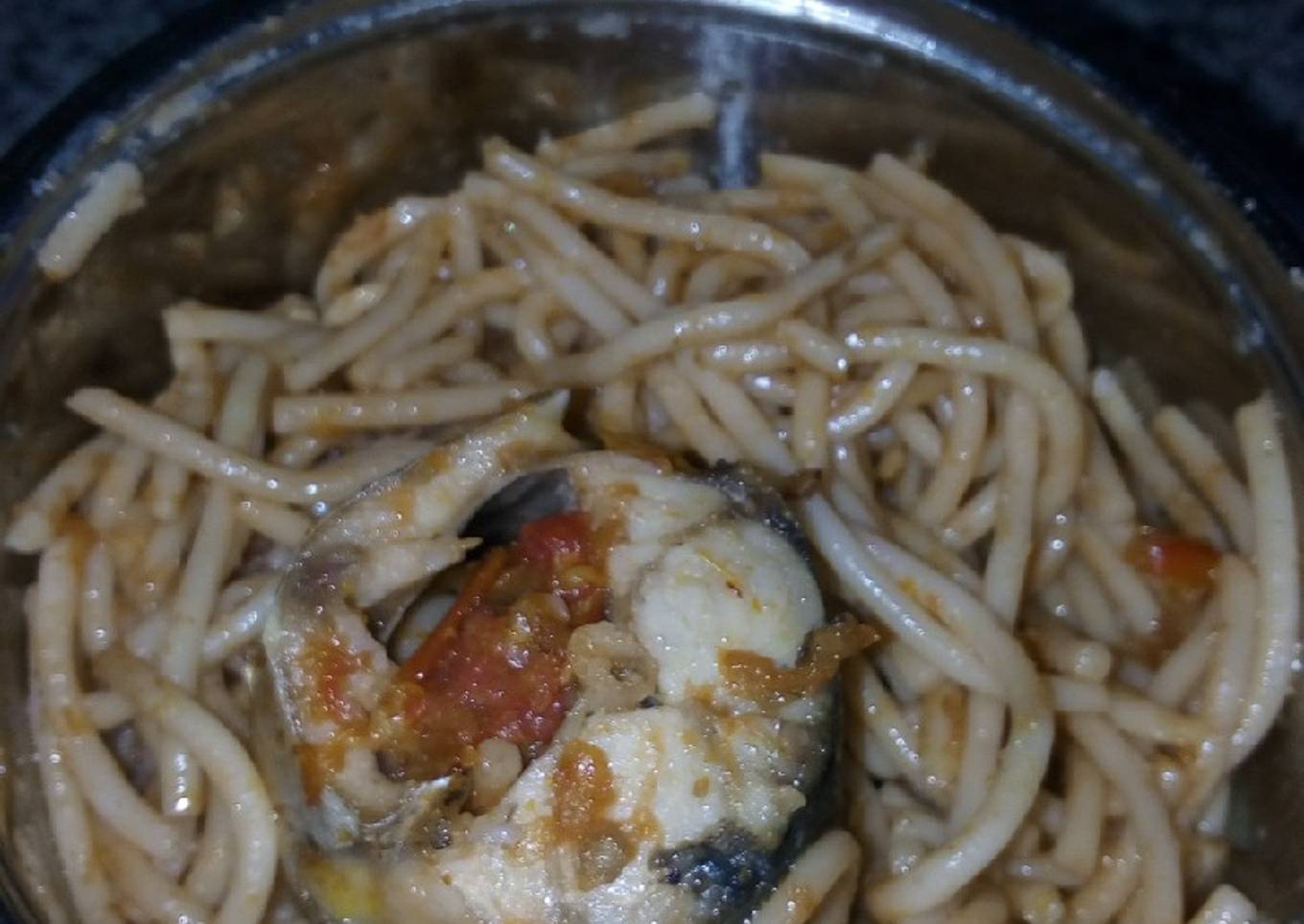 Jollof spaghetti