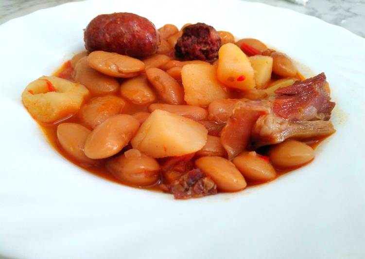 Fabada de judiones con jamón