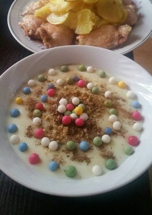 صورة لوصفة مهلبية بالجوز و القرفة