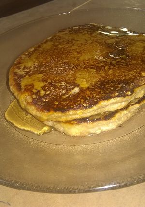 Una foto de Panqueques de banana y avena