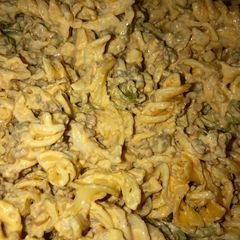 Cheesy beefy ranch pasta A picture of Cheesy beefy ranch pasta.