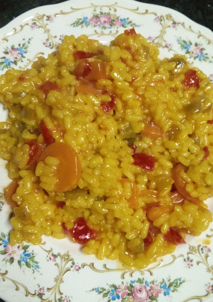Una foto de Arroz de verduras ideal para niños