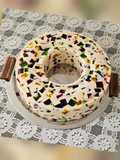 Gelatina mosaico con yogurt y queso crema