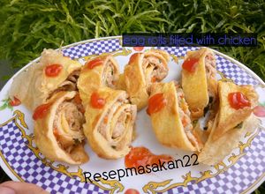 Foto resep Egg rolls filled with chicken