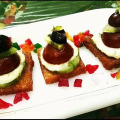 A picture of Bread gulabjamun fruit dessert (My innovative dish).