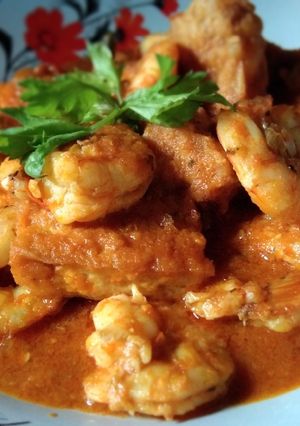 Foto resep Udang tahu saus padang