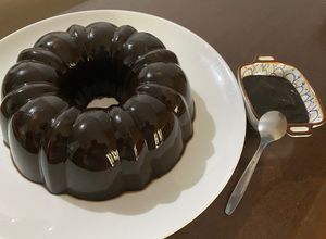 Foto resep Triple Choco Pudding with Choco Rum Sauce