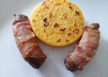 How to Recipe Delicious Pigs in blankets with fried polenta