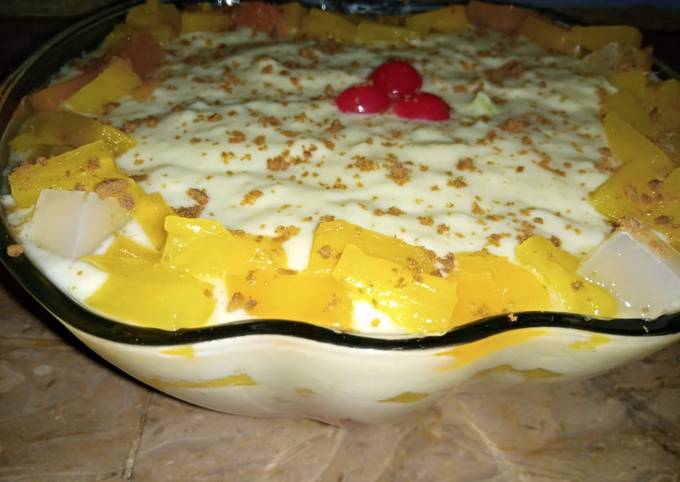 Fruit Custard Trifle Recipe