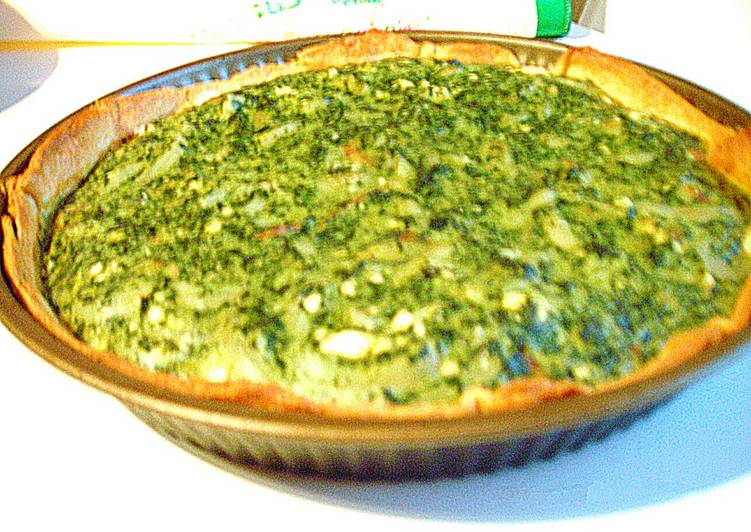 Tarta de ortigas con queso feta