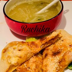 A picture of Chicken Noodles Soup.