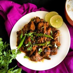 A picture of Tala Hua Gosht (Mutton Fry - Hyderabadi style).
