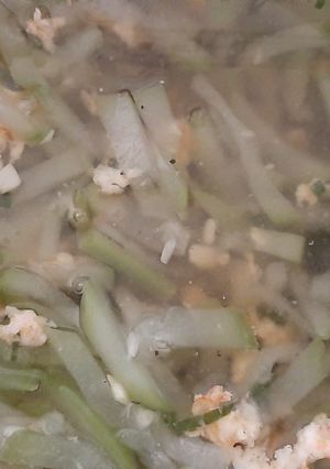 Hình của món Canh bầu nấu tôm.