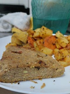 Una foto de "Carne" de lentejas (vegana)