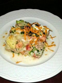 Una foto de Timbal de patatas aliñadas