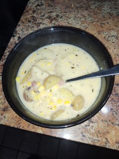 A picture of Pressure Cooker Potato Corn Chowder.