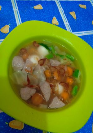 Foto resep Sayur Sop TePuBa (telur puyuh bakso)