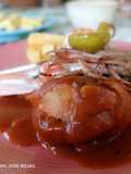 Pollo con cigalas en salsa vizcaína