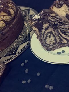 صورة لوصفة كيكة الزيبرا