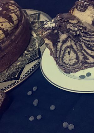 صورة لوصفة كيكة الزيبرا