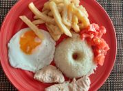 Una foto de merluza a la plancha