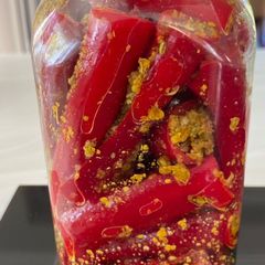 A picture of Red chilli pickle.
