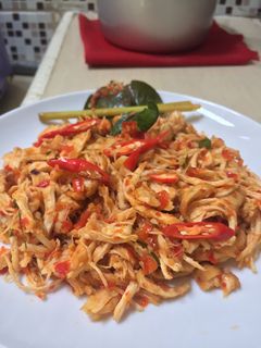 Foto resep Ayam suwir pedas
