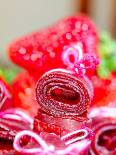 Una foto de Rebanadas de fruta hechas en casa de 3 ingredientes. Saludable para los niños