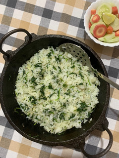 A picture of Methi Rice (Fenugreek leaves).